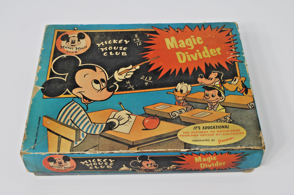1950s Disney Mickey Mouse Club- Magic Divider Electric Math Game, Vintage in Box